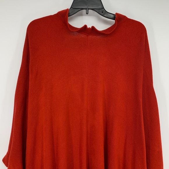 Collection Eighteen Cardigan Womens One Size Red Open Ruffle Waterfall Cape NWT - Picture 8 of 10